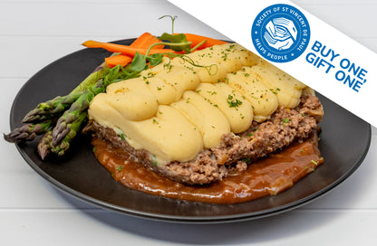 Buy one, gift one. For every Shepherds Pie purchased, one is gifted to someone who can't afford a meal 